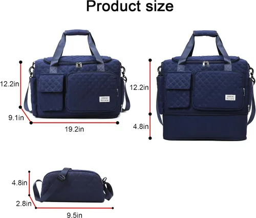 Vista 185 de Pequeña bolsa de gimnasio para mujer, bolsa de viaje con compartimento para zapatos