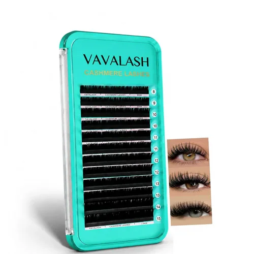 Vista 18 de VAVALASH Extensiones de pestañas de cachemira de 0.03/0.05/0.07/0.15 pulgadas, extensiones de pestañas rizadas de alta calidad, B, L J, suaves