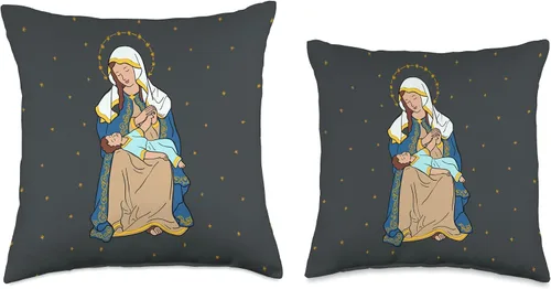 Vista 3 de Lady of Providence – Almohada de la Virgen de la Divina Providencia, 16 x 16, multicolor