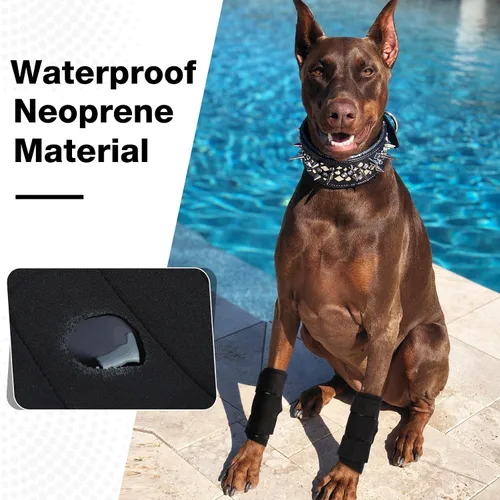 Vista 6 de ROZKITCH Protector de patas de perro para articulación trasera de corvejón o rodilla de pierna delantera, 1 par de mangas de compresión de piernas