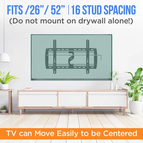 Vista 4 de Pyle Soporte de pared inclinable – Soporte de pared universal resistente para TV de pantalla plana – Monta televisores LED/LOLED y de plasma
