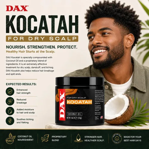 Vista 3 de Dax Kocatah - Tarro de cuero cabelludo seco, 14 onzas (14.0 fl oz)