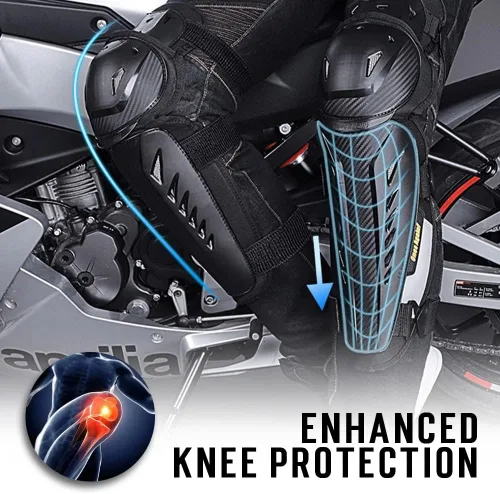 Vista 5 de Rodilleras y espinilleras, equipo de protección de motocicleta para adultos, para evitar colisiones duras, motocross, carreras, rodilleras