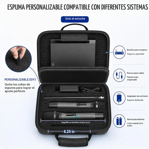 Vista 3 de ANKHOH - Funda de micrófono para sistemas de micrófono inalámbrico JBL Negro
