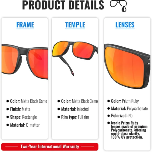 Vista 3 de Oakley HOLBROOK XXL OO9487 Rectangle Sunglasses With Official Eyewear Kit