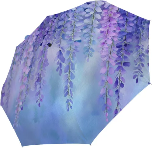 Vista 41 de Sombrillas de protección solar UV para lluvia, paraguas plegable automático resistente al viento para caminar y viajar