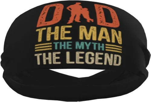 Vista 4 de Dad The Man The Myth The Legend Headband for Men Women Sports Sweatband for Fitness Exercise Moisture Wicking Running Yoga Hairbands