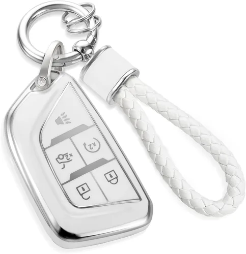 Vista 51 de Funda para Llavero Mercedes con Llavero de Cuerda Trenzada de Metal, Funda de Llave Suave Mejorada para Carcasa de Llavero Remoto Inteligente Sin