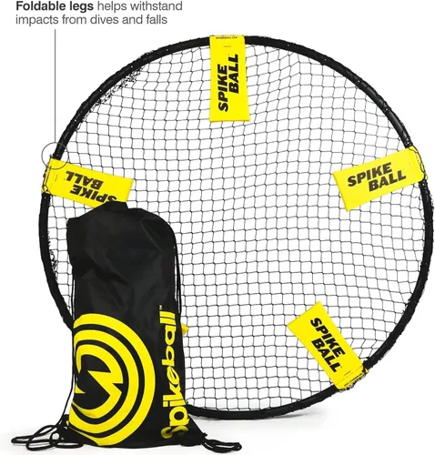 Vista 4 de Spikeball 3 Ball Juego Original de Red Redonda - Incluye 3 Pelotas, Red y Bolsa