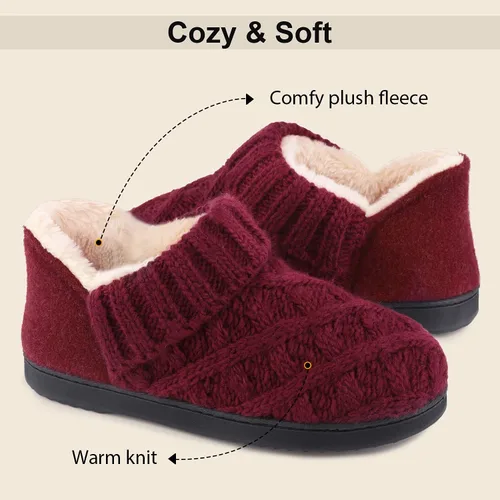 Vista 3 de LongBay Pantuflas cálidas para mujer, de espuma viscoelástica, para interiores y exteriores