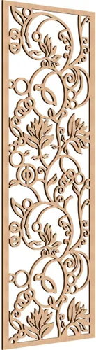 Vista 70 de Caspian Paneles de pared de madera con calado decorativo perforado, 9 3/8 pulgadas de ancho x 24 3/8 pulgadas de alto x 1/4 de alto, cereza