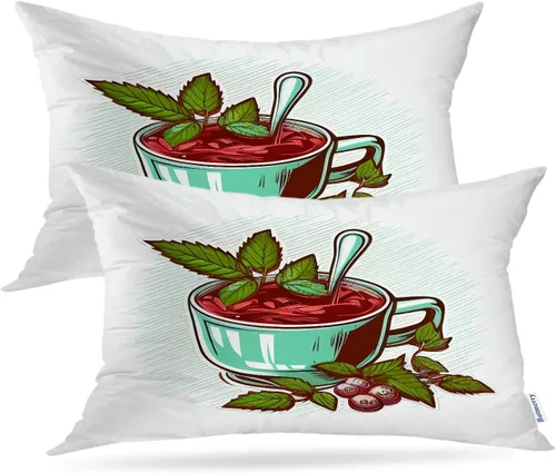 Vista 82 de Batmerry Fundas de almohada decorativas con estampado digital de hojas verdes y gatos negros con estampado digital para sofá, cama, cremallera
