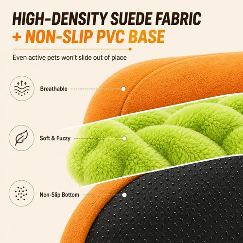 Vista 5 de Cama para perro caliente con forma de perro caliente, sofá cama extraíble y lavable de felpa para perros pequeños, perro salchicha y gatos, parte
