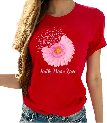 Vista 19 de Camisetas de manga corta con estampado de corazón para mujer, camisetas de ajuste regular, linda y divertida, ropa de regalo 2023