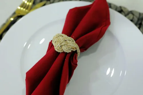 Vista 6 de Juego de 12 servilleteros de boda, diseños inspirados en granja, rústico y bohemio, perfectos para Navidad, fiestas y comidas diarias, paquete a