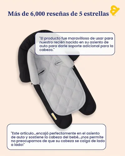 Vista 8 de Travel Bug GoldBug - Soporte de cabeza para asiento de coche 2 en 1, color negro