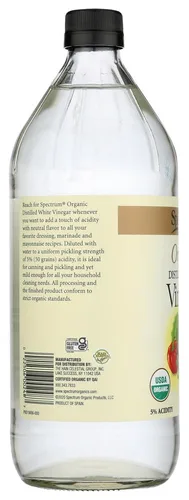 Vista 2 de Spectrum Naturals Vinagre blanco orgánico destilado 32 onzas líquidas (paquete de 6)