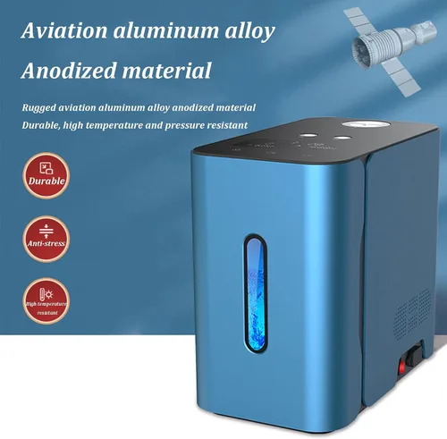 Vista 2 de Máquina de hidrógeno, generador de agua de hidrógeno, 99.99% de alta pureza, generador de agua de hidrógeno de bajo ruido H2, tecnología PEM, mejora