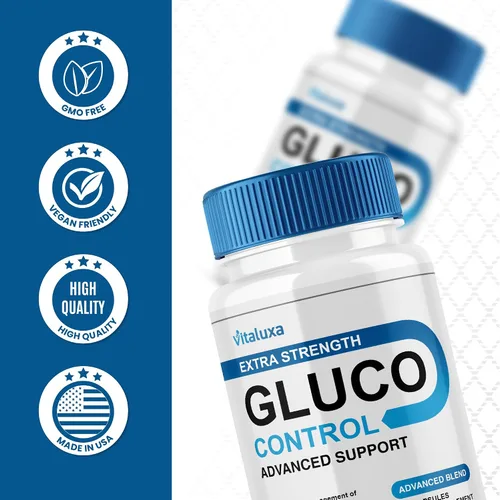 Vista 6 de Paquete de 2 cápsulas de control de gluco, cápsulas de suplemento GlucoControl Advanced Máxima Fuerza, Fórmula premium para la salud general