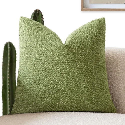 Vista 59 de Foindtower Fundas de almohada decorativas con textura de boucle, fundas de almohada sólidas, neutrales, suaves y acogedoras para silla, sofá