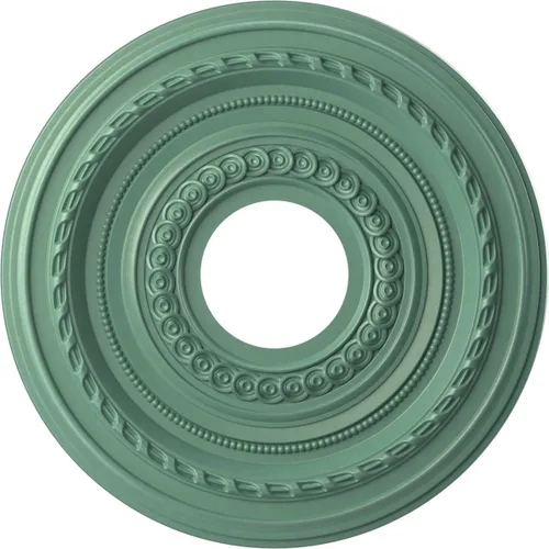 Vista 138 de Ekena Millwork CMP10CO Cole Medallón de techo de PVC termoformado (se adapta a toldos de hasta 4 1/4"), 10 "OD x 3 1/2" ID x 3/4" P