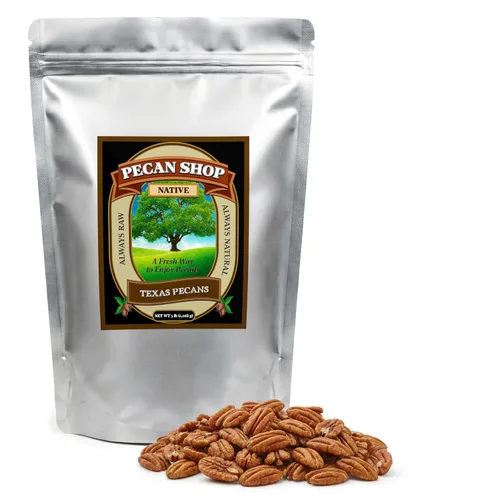 Vista 15 de Pecan Shop Nueces pecanas nativas de Texas sin pasteurizar sin pasteurizar sin pasteurizar, cosechadas de forma silvestre y probadas, mitades