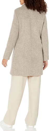 Vista 2 de Kenneth Cole Women's Asymmetrical Pressed Boucle Wool Coat