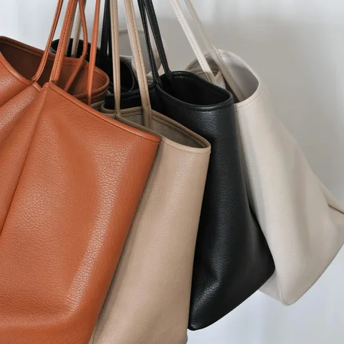 Vista 6 de HOXIS Bolso de mano de cuero PU de gran tamaño para mujer, bolso de fin de semana, bolso de viaje
