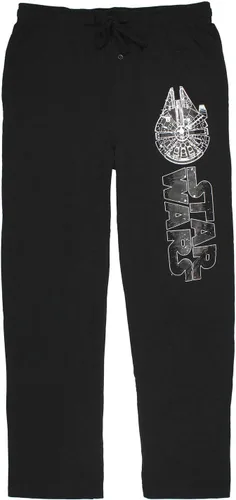 Vista 4 de STAR WARS The Millennium Falcon Print - Pantalones de pijama para hombre, Negro