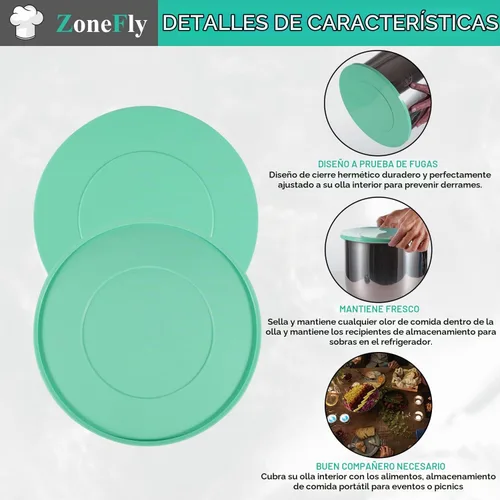 Vista 3 de Tapa de silicona para olla instantánea de 6 cuartos – 5 y 6 cuartos de galón para tapa interior de olla compatible con Insta Pot IP DUO-60, LUX