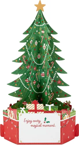 Vista 2 de Hallmark Paper Wonder - Tarjeta de Navidad desplegable (árbol de Navidad)