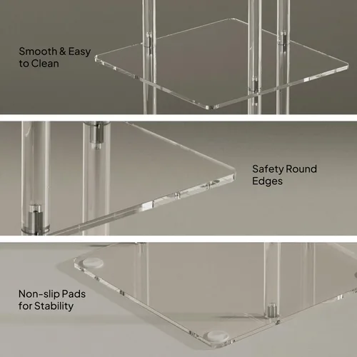 Vista 4 de Aquiver Zapatero vertical acrílico – Zapatero independiente de 7 niveles organizador de almacenamiento de zapatos estrecho para espacios pequeños
