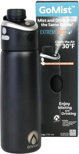 Vista 11 de GoMist - Botella de nebulización y bebida Botella de agua recargable para niebla y sorbo Puerto USB-C de carga rápida Función de niebla de 2