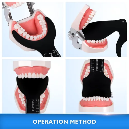 Vista 6 de PROTECTOR Kit de contraste de fotos dentales de 6 piezas de contratista dental fotográfico dental negro