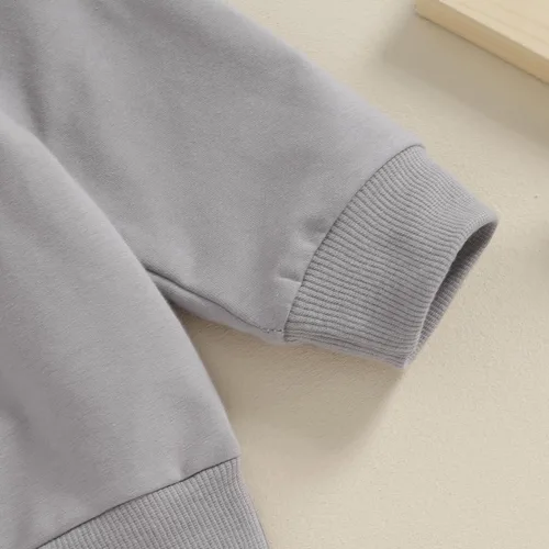 Vista 4 de WONGCHOlCE Conjunto de sudadera con cuello redondo para bebé y niño, ropa para recién nacido, para otoño e invierno