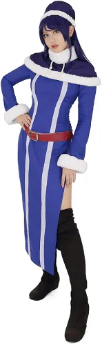 Vista 2 de Cosplay.fm Disfraz de anime para mujer, vestido de disfraz de capa, cinturón