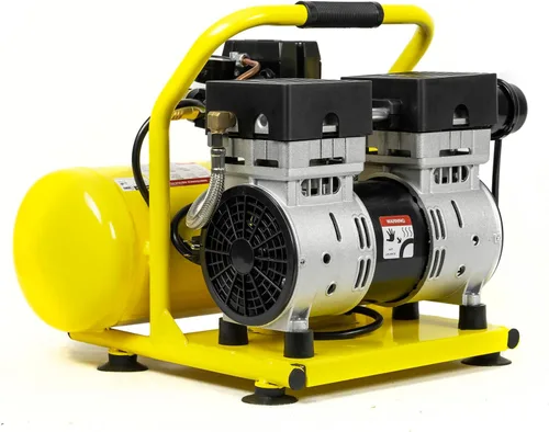 Vista 4 de Compressor Source Compresor de aire portátil de 2 galones 4.9 CFM 125 PSI Max 1 HP sin aceite 66dB silencioso