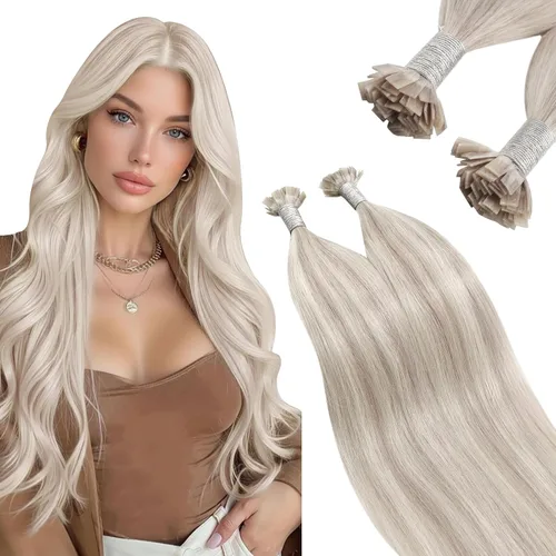 Vista 16 de Ugeat - Extensiones de cabello humano con microanillo, 14 pulgadas, extensiones de cabello Remy con microcuentas de 1 gm/hebra, 50 gms, extensiones