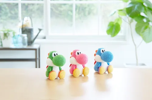 Vista 3 de Hilo rosa Yoshi Amiibo (serie mundial de Yoshi)