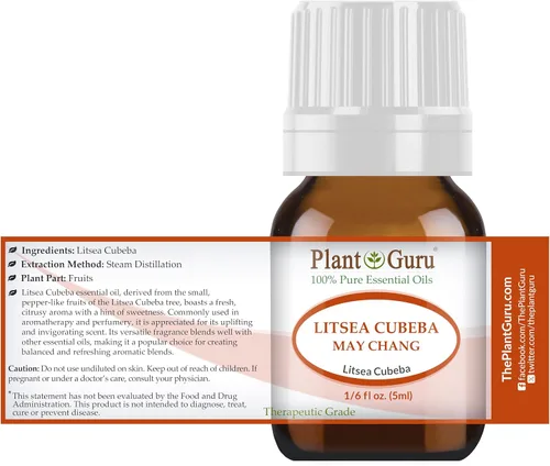 Vista 2 de Aceite Esencial Litsea Cubeba (May Chang) 0.2 fl oz. 100% puro sin diluir grado terapéutico.