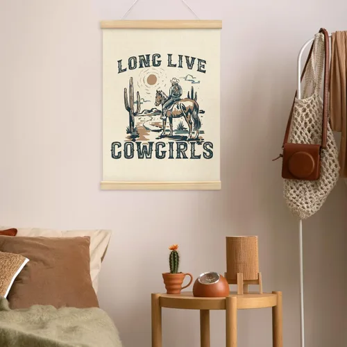 Vista 4 de BIWSHA Long Live Cowgirls - Marco para colgar pósteres, impresiones artísticas de pared de vaquera occidental, regalos de vaquera, decoración