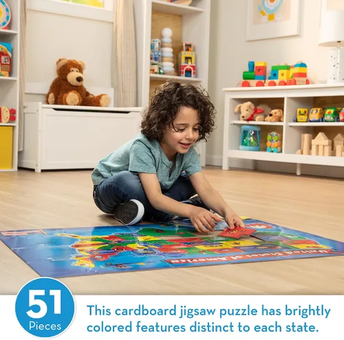 Vista 2 de Puzle de suelo de 51 piezas Melissa & Doug. , Multicolor/Ninguno