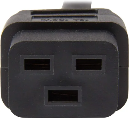 Vista 3 de StarTech PXTC19C203 - Cable de extensión de alimentación de 3 pies, 13 A, 250 V, 16 AWG IEC C19 to C20, UL Listed, Computer Power Extension Cord