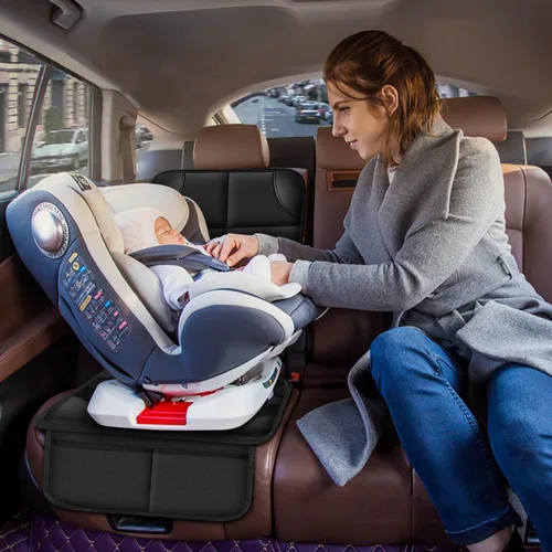 Vista 7 de Meolsaek Protector de asiento de coche para asiento de coche infantil Negro