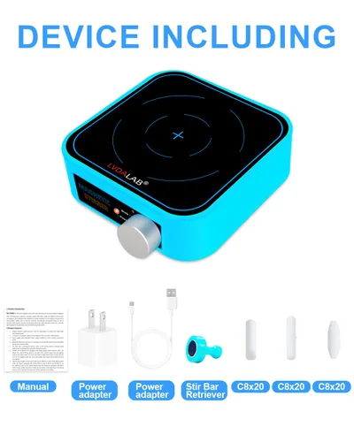Vista 7 de Agitador magnético recargable de 101.4 fl oz, placa de agitación de Azul