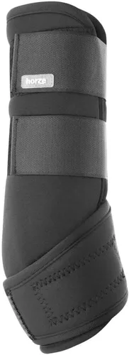 Vista 3 de HORZE Botas de férula de cepillado para caballos (par) - Neopreno duradero, cierre seguro, ligero - Negro - L