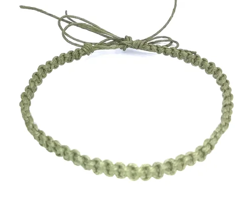 Vista 5 de Hemp Anklet Adjustable Tie On (Black)