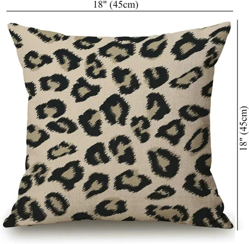Vista 65 de Solekla Funda de almohada cuadrada de lino y algodón con flores blancas y negras, funda de cojín decorativa para sofá de 18 x 18 pulgadas Sl157