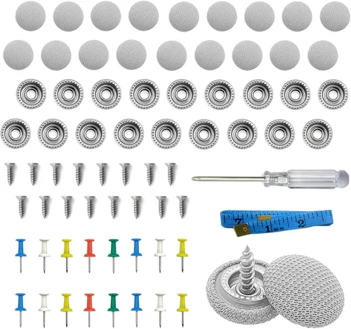 Vista 7 de 60 piezas de kit de reparación para el techo del coche, remaches de fijación para el techo del coche para la reparación de la tela del techo