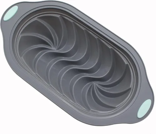 Vista 4 de Anillo de acero de grado alimenticio Bandeja de pastel de silicona para tostadas, moldes para hornear pan, molde rectangular para tartas, rosca